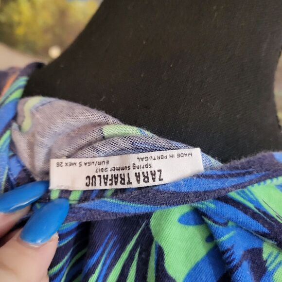 Zara Trafaluc blue top - Picture 3 of 4